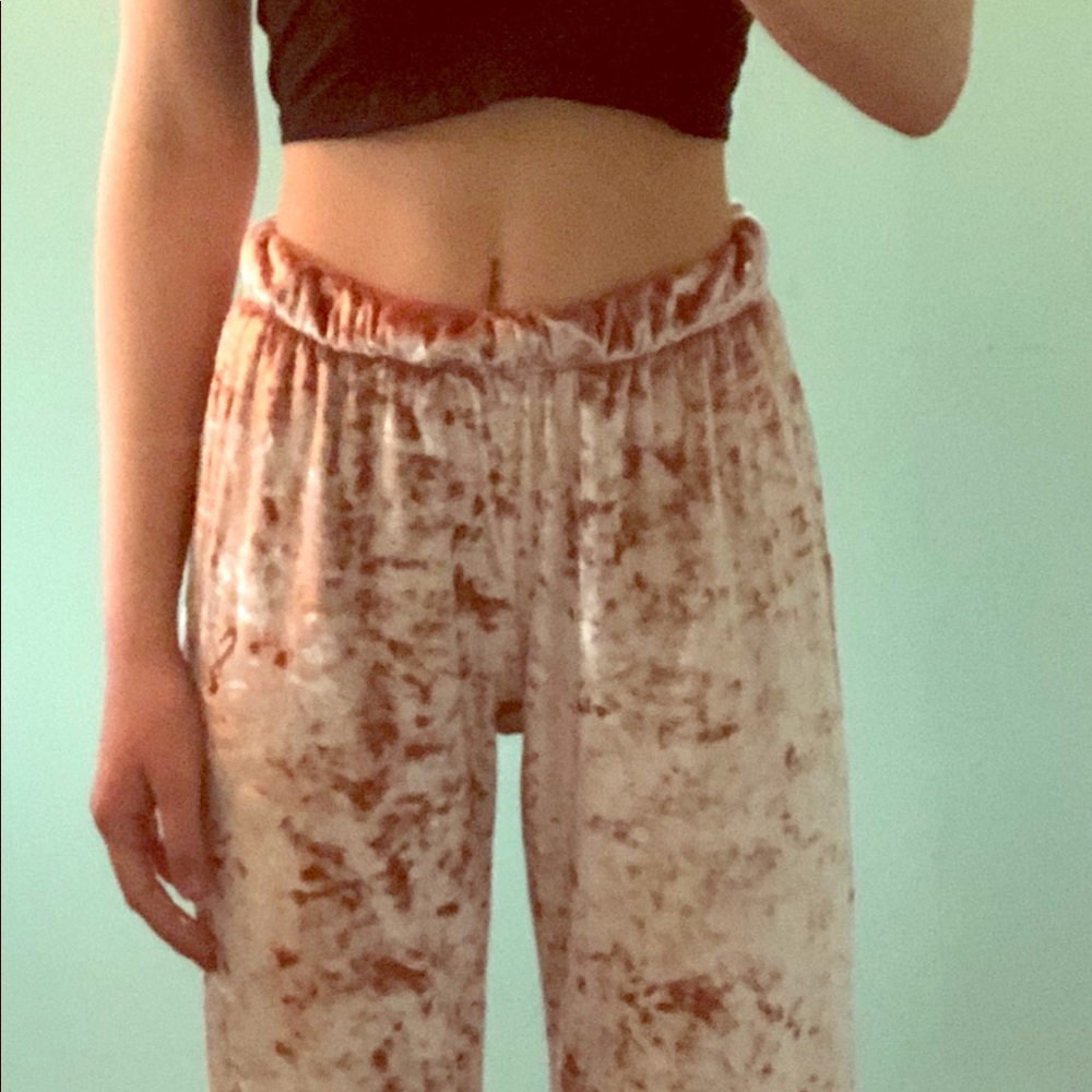 Victoria’s Secret velvet flowy pj pants